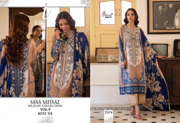 Shree Sana Safinaz Muzlin Collection 9 Mini Nx Cototn Pakistani Suits